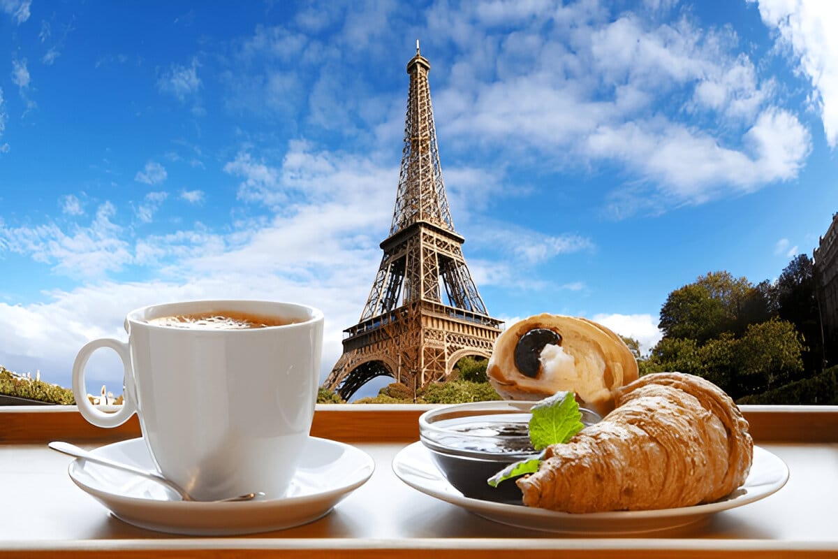 Coffee with croissants