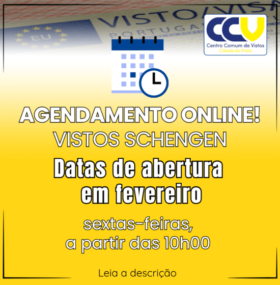 Datas Agendamento Online fevereiro