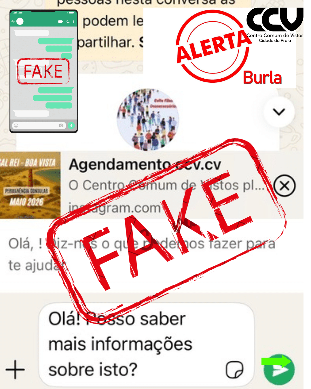 ALERTA IMPORTANTE – PÁGINAS FALSAS EM CIRCULAÇÃO