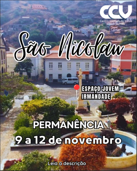 Permanência do Centro Comum de Vistos em São Nicolau — 9 a 12 de novembro de 2026